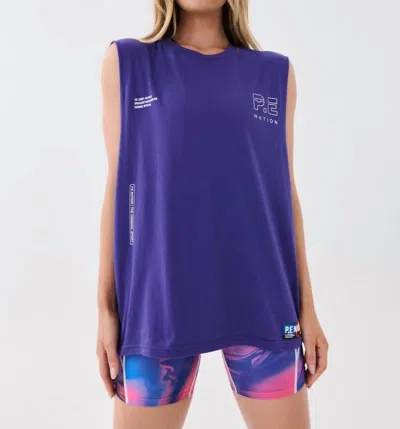 P.e Nation Initiate Tank Top In Deep Blue In Blue