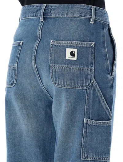 Shop Carhartt Wip W' Pierce Pant Straight In Blue Dark Used Wash