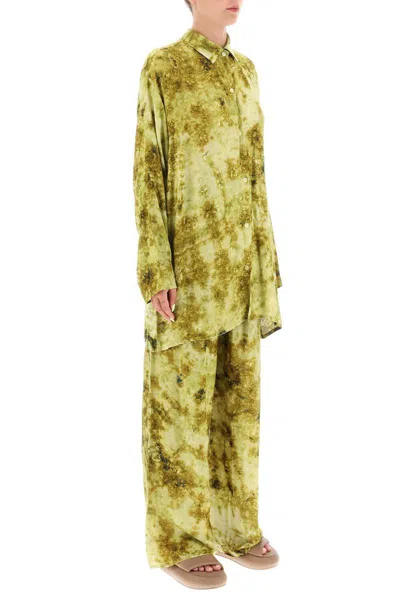 Shop Sun Chasers Cotton Shirt And Pants Set In Verde