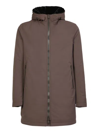 Shop Herno Three-quarter Coats In Brown