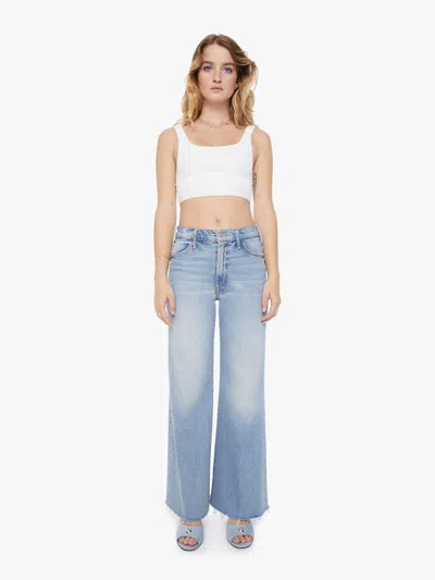 Shop Mother Petites The Lil' Hustler Roller Fray I Confess Jeans In Blue - Size 23