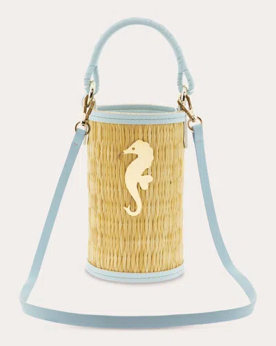 Shop Heimat Atlantica Women's Cupid La Falaise Mini Bucket Bag In Sky/gold