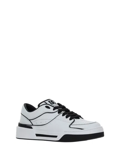 Shop Dolce & Gabbana New Roma Leather Low-top Sneakers In White