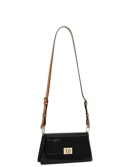 Shop Furla 'zoe' Small Shoulder Bag In Black