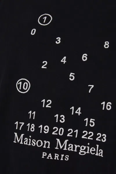 Shop Maison Margiela Logo Embroidery T-shirt In Black