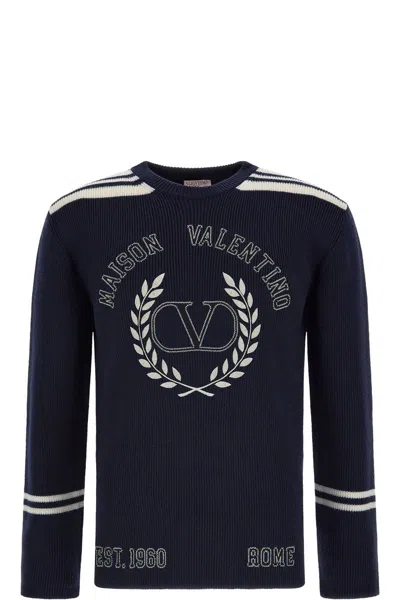 Shop Valentino Garavani Sweaters In Blue