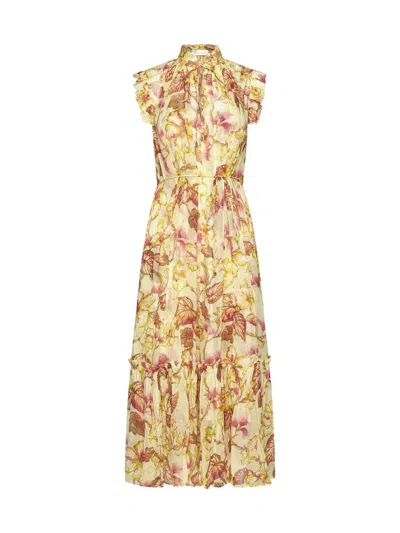 Shop Zimmermann Dresses In Yellowhibiscus