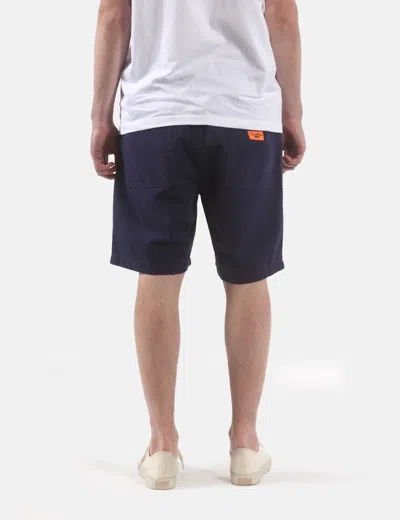 Shop Service Works Canvas Chef Shorts In Navy Blue