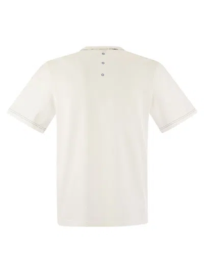 Shop Premiata Short Sleeved Cotton T Shirt In White