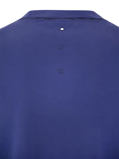 Shop Premiata Never White Cotton T Shirt In Bluette