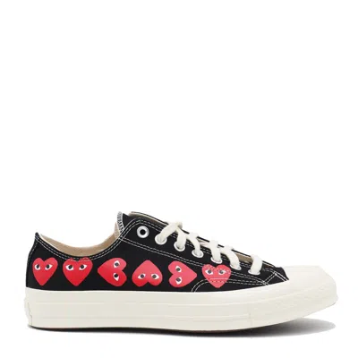 Comme Des Garçons Play X Converse Logo Low-cut Casual Shoes In Black