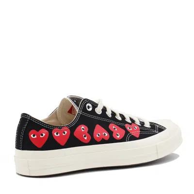 Comme Des Garçons Play X Converse Logo Low-cut Casual Shoes In Black