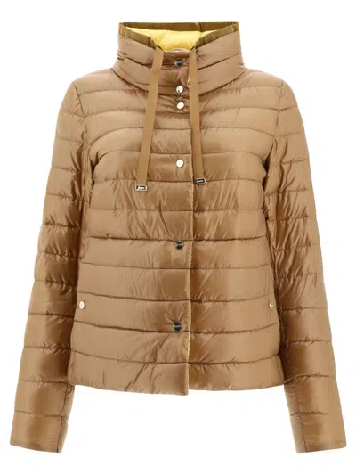 Herno Reversible Down Puffer Jacket In Brown