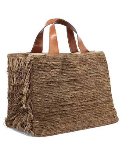 Shop Ibeliv "onja" Handbag In Brown