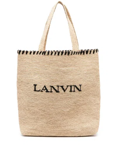 Shop Lanvin Bags.. In Natural/black