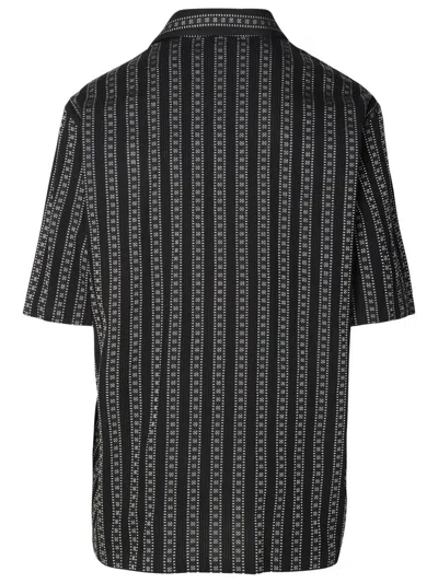 Off-white Bowling Shirt With Embroidered Arrow In Black