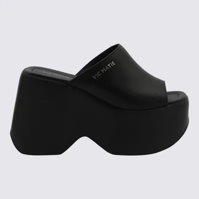 Shop Vic Matie Black Leather Sandals