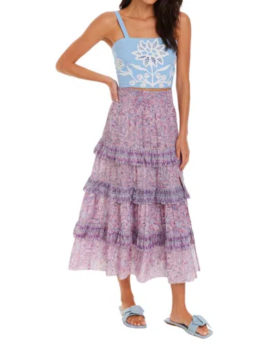 Shop Allison New York Colorful Savannah Skirt In Lilac Floral In Multi
