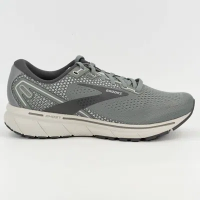 Shop Brooks Men's Ghost 14 Shoes - Wide In Grey/alloy/oyster In Multi