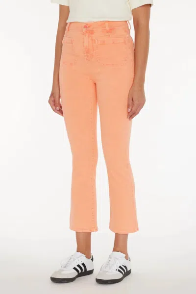 Shop 7 For All Mankind High Waist Slim Kick Jeans In Grapefruit In Pink