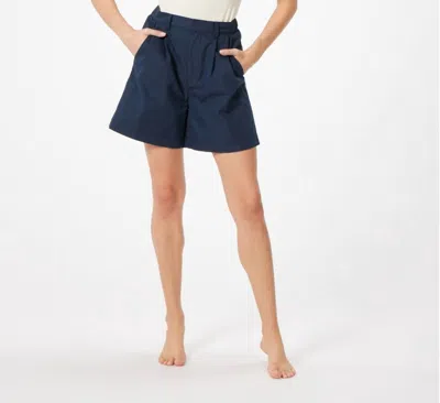 Shop Sophie Rue Perry Pleated Short In Navy In Blue