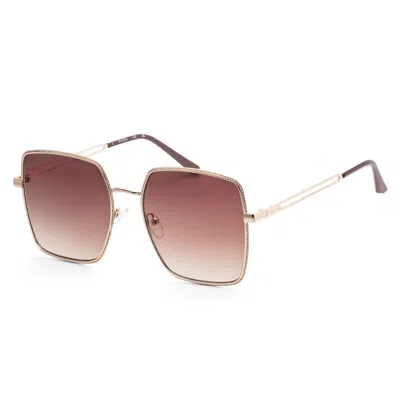 Shop Guess Women's 58mm Rose Gold Sunglasses Gf0419-28f