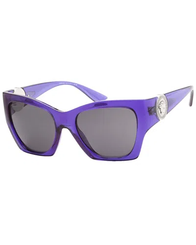 Shop Versace Women's Ve4452 55mm Sunglasses Transparent In Purple