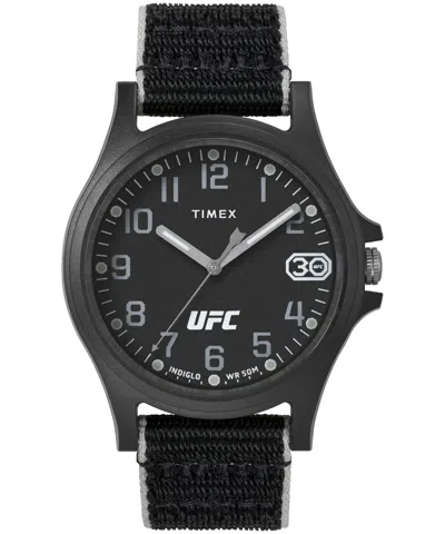 Shop Timex Men's 40mm Fabric Watch Tw2v90800jt In Black