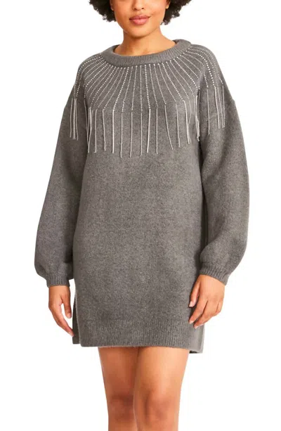 Shop Bb Dakota Crystal Vision Dress In Heather Gray In Grey