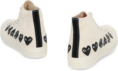 Comme Des Garçons Play Sneakers In Ivory