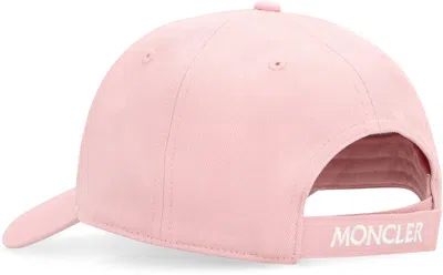 Shop Moncler Logo Baseball Cap In Pink
