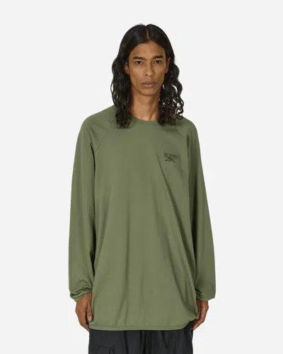 Shop Reebok Hed Mayner Oversized Raglan Longsleeve T-shirt Army In Green
