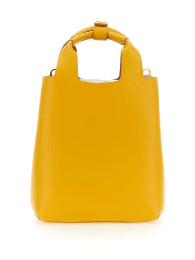 Shop Hogan "h" Mini Shopping Bag In Yellow