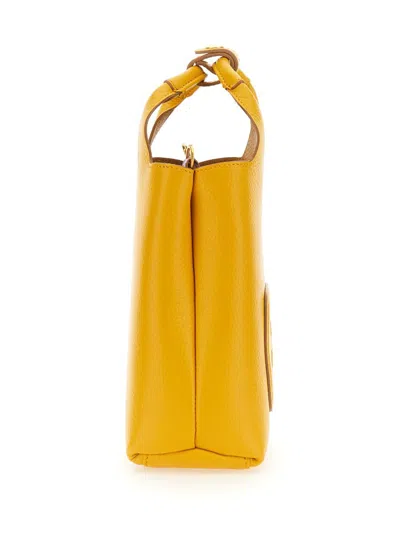 Shop Hogan "h" Mini Shopping Bag In Yellow
