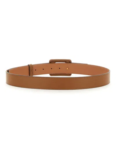Shop Hogan Leather Belt In Brown