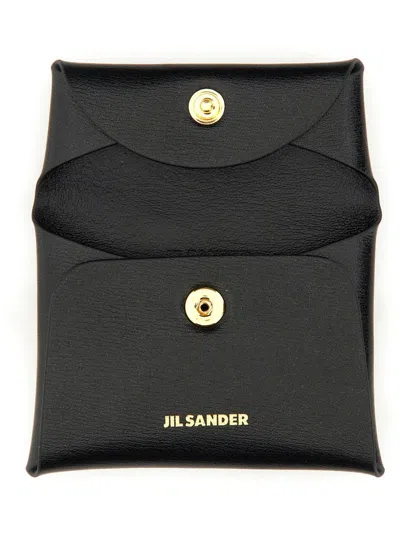 Shop Jil Sander Mini Coin Purse In Black