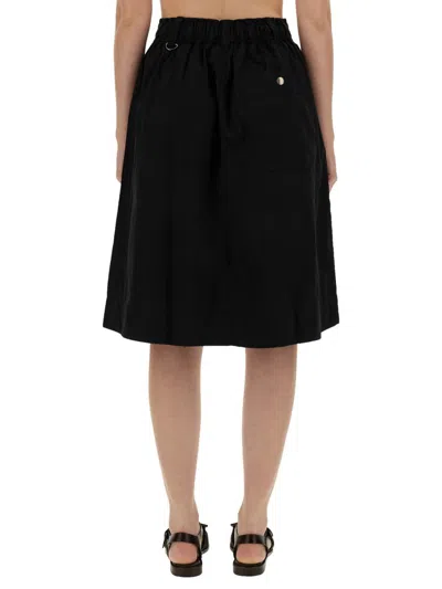 Shop Margaret Howell Cotton Skirt In Black