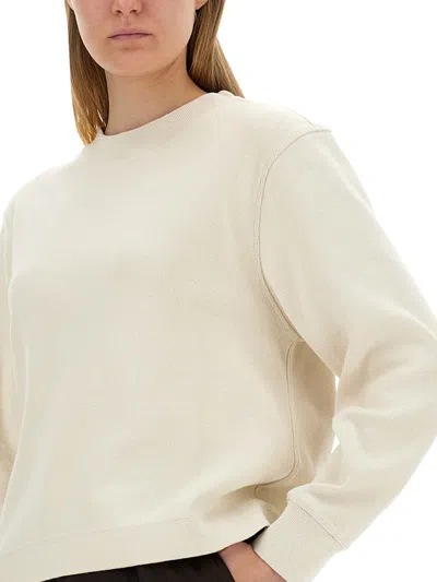 Shop Margaret Howell Cotton Sweatshirt In White