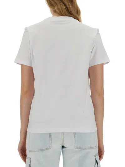 Shop Msgm T-shirt Con Micro Logo In White