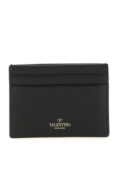 Shop Valentino Rockstud Card Holder In Nero