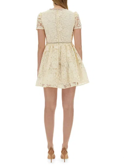 Shop Self-portrait Lace Mini Dress In White