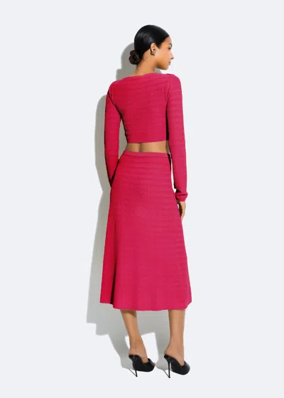 Shop Lapointe Matte Viscose Skirt In Ultra Pink