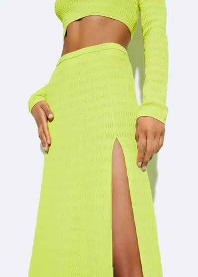Lapointe Matte Viscose Skirt In Lime