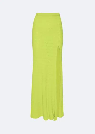 Lapointe Matte Viscose Skirt In Lime
