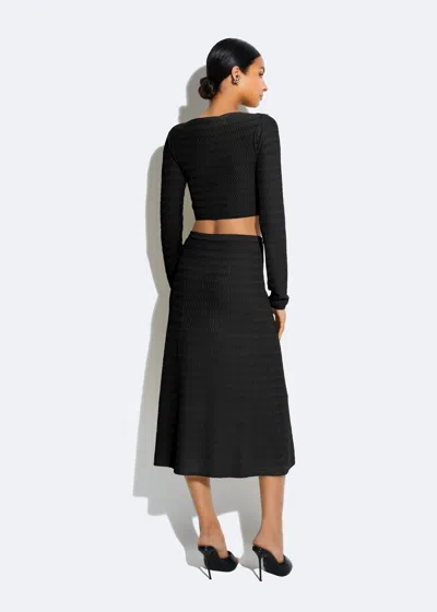 Shop Lapointe Matte Viscose Skirt In Black