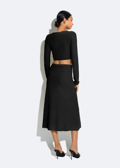 Lapointe Matte Viscose Skirt In Black