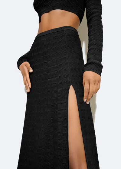 Lapointe Matte Viscose Skirt In Black