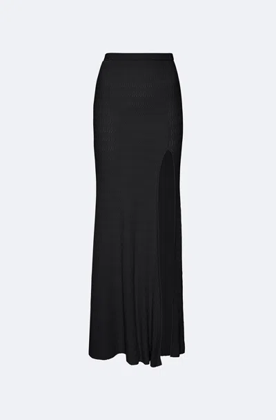 Shop Lapointe Matte Viscose Skirt In Black