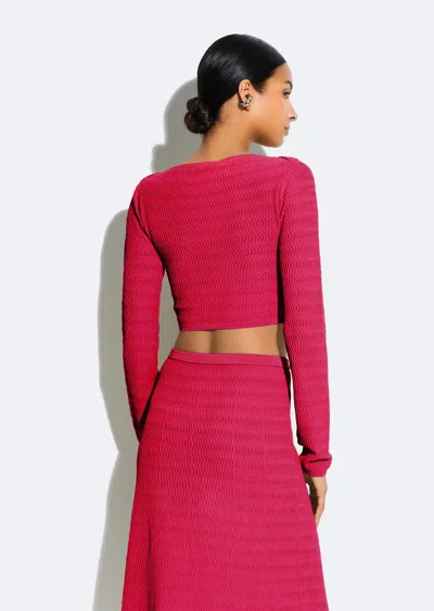 Shop Lapointe Matte Viscose Top In Ultra Pink