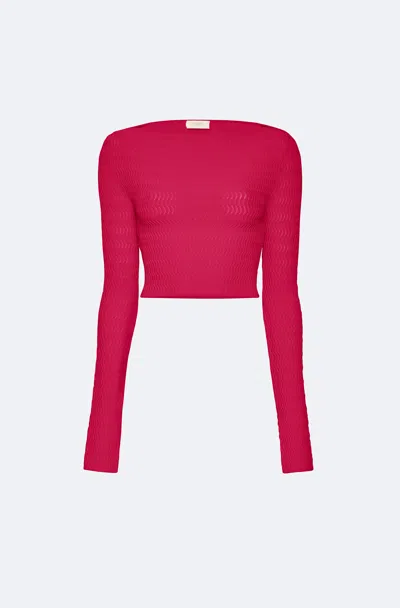 Shop Lapointe Matte Viscose Top In Ultra Pink